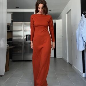 Wool tailor made long evening dress